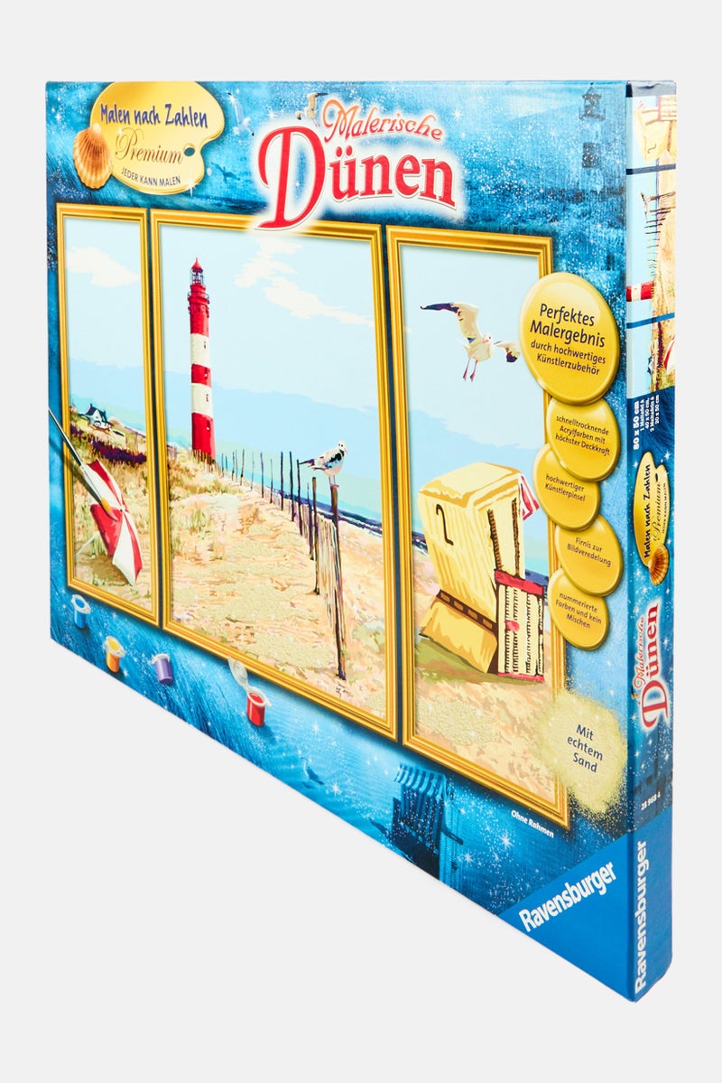 Ravensburger 3 قطع من لوحات الكثبان الرملية الملونة حسب الأرقام، مجموعة أزرق فواتح - Image 4